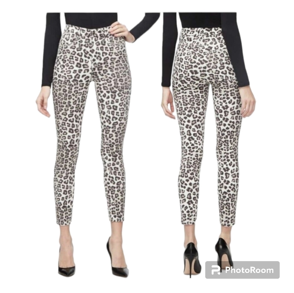 + Good American Good Waist Crop Animal print jeans